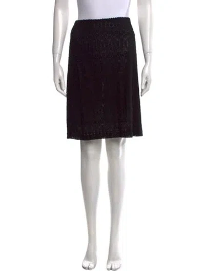 Pre-owned Anna Sui Nylon Knee-length Skirt In Black