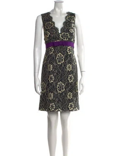 Pre-owned Anna Sui Nylon Mini Dress In Black
