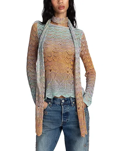 Anna Sui Ombre Space Dye Scarf In Multi