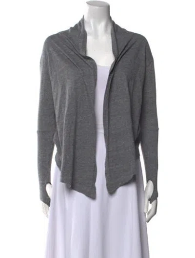 Pre-owned Anna Sui Open Front Sweater In Gray