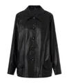 Anna Sui Paneled Leather Jacket In Black