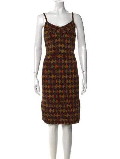 Pre-owned Anna Sui Patterned Knee-length Dress