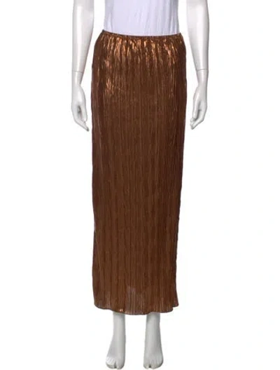 Pre-owned Anna Sui Patterned Long Skirt In Brown