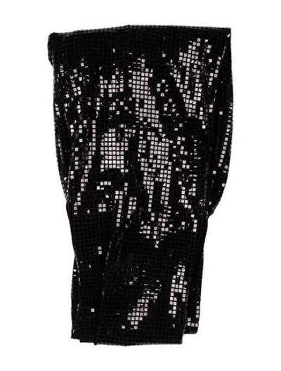 Pre-owned Anna Sui Patterned Straight Leg Pants In Black