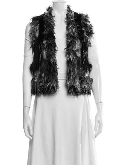 Pre-owned Anna Sui Patterned Vest In White