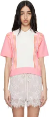 Anna Sui Amalfi Knits Polo In Pink Multi