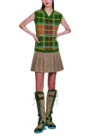 Anna Sui Plaid Sweaters Vest In Multi