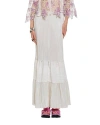 Anna Sui Plisse Tiered Maxi Skirt In Multi