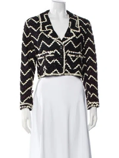 Pre-owned Anna Sui Printed Evening Jacket In Black