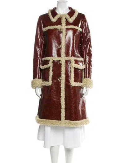 Pre-owned Anna Sui Printed Faux Fur Coat In Multi