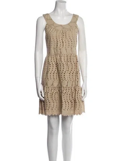 Pre-owned Anna Sui Printed Knee-length Dress In Neutral