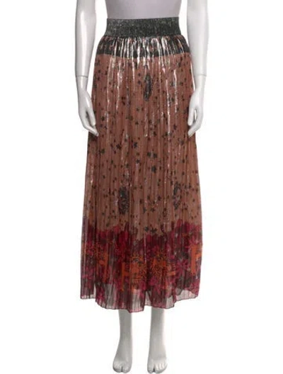 Pre-owned Anna Sui Printed Midi Length Skirt In Neutral