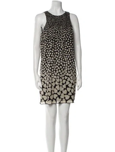 Pre-owned Anna Sui Printed Mini Dress In Black