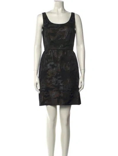 Pre-owned Anna Sui Printed Mini Dress In Black