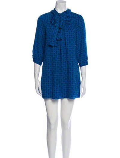 Pre-owned Anna Sui Printed Mini Dress In Multi