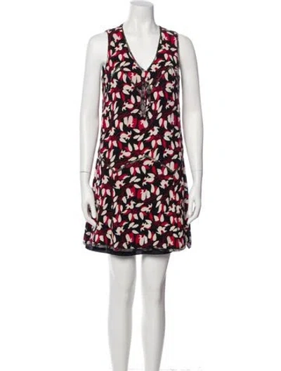 Pre-owned Anna Sui Printed Mini Dress In Multi