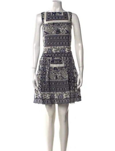 Pre-owned Anna Sui Printed Mini Dress In Multicolor