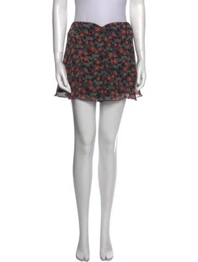 Pre-owned Anna Sui Printed Mini Shorts In Purple