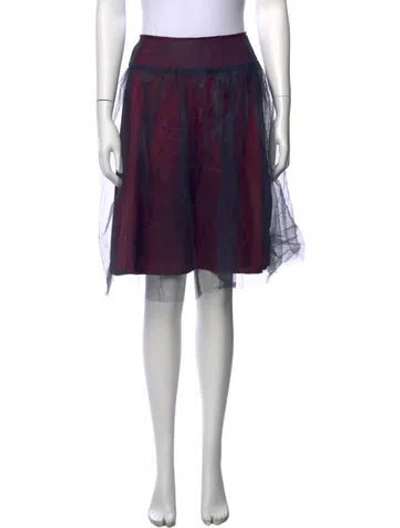 Pre-owned Anna Sui Printed Mini Skirt In Purple