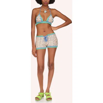Anna Sui Rivera Crochet Set Marine In Gray