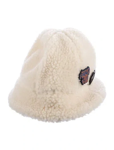 Pre-owned Anna Sui Sherpa Bucket Hat In Neutrals
