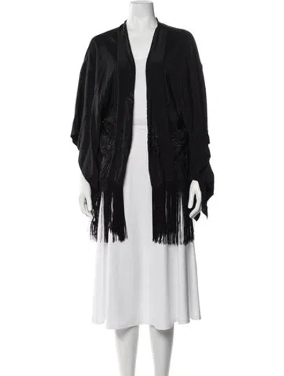 Pre-owned Anna Sui Silk Jacket In Black