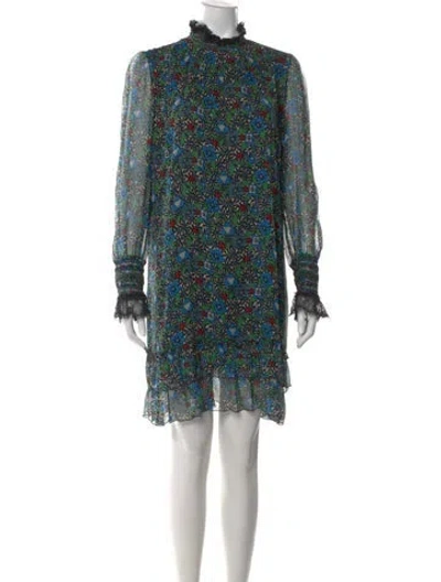 Pre-owned Anna Sui Silk Knee-length Dress In Green