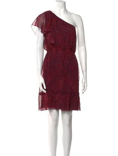 Pre-owned Anna Sui Silk Knee-length Dress In Purple