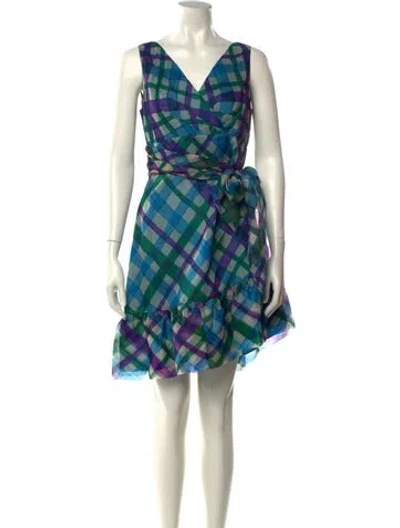 Pre-owned Anna Sui Silk Mini Dress In Multi