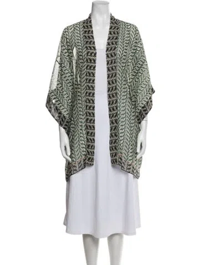 Pre-owned Anna Sui Silk Patterned Top In Multi