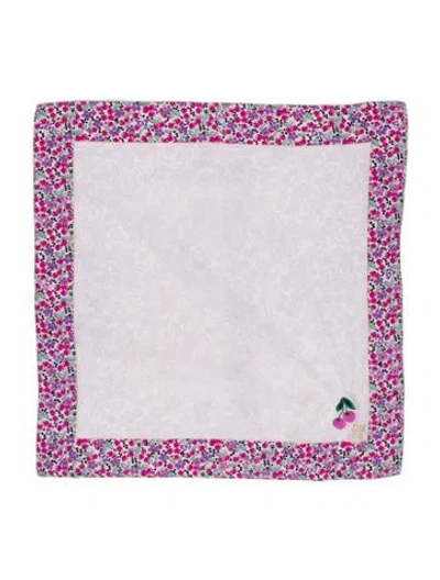 Pre-owned Anna Sui Silk Printed Scarf In Purple