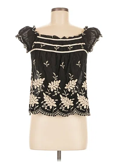 Pre-owned Anna Sui Sleeveless Blouse In Black