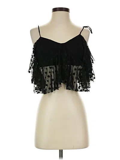 Pre-owned Anna Sui Sleeveless Blouse In Black
