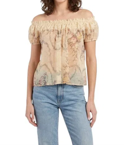 Anna Sui Spirit Bloom Blouse In Multi Color In Gold