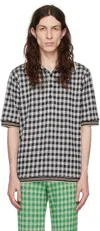 Anna Sui Ssense Exclusive Black & White Polo In Black Multi