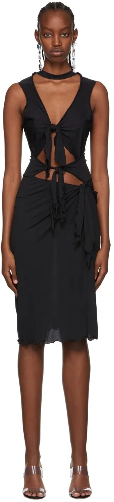 Anna Sui Ssense Exclusive Black Lisa Mini Dress