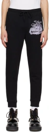 Anna Sui Ssense Exclusive Black Mushroom Lounge Pants In Black Multi