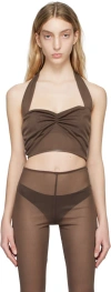 Anna Sui Ssense Exclusive Brown Camisole In Cocoa Multi