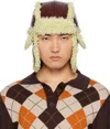 Anna Sui Ssense Exclusive Brown Faux-leather Aviator Hat In Tobacco Multi