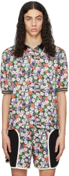 Anna Sui Ssense Exclusive Multicolor Daisies Polo In Rouge Multi