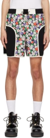 Anna Sui Ssense Exclusive Multicolor Daisies Short In Rouge Multi