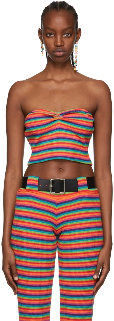 Anna Sui Ssense Exclusive Multicolor Tube Top In Rainbow