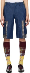 Anna Sui Ssense Exclusive Navy Denim Shorts In Denim