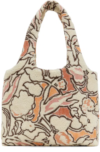 Anna Sui Ssense Exclusive Off-white & Orange Tote In Cream Multi
