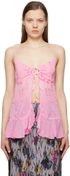 Anna Sui Ssense Exclusive Pink Camisole In Pink Multi
