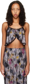 Anna Sui Ssense Exclusive Purple Camisole In Lilac Multi