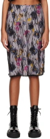Anna Sui Ssense Exclusive Purple Midi Skirt In Lilac Multi