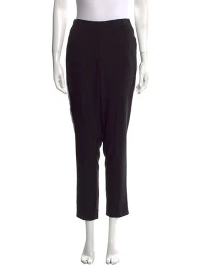 Pre-owned Anna Sui Straight Leg Pants In Black