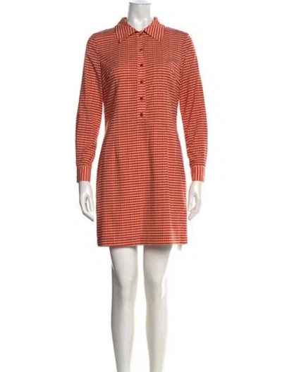 Pre-owned Anna Sui Striped Mini Dress In Orange