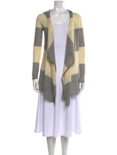 Pre-owned Anna Sui Striped Open Front Sweater In Multi